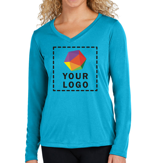 Sport-Tek® Women's Long Sleeve PosiCharge® Competitor™ V-Neck Tee - LST353LS