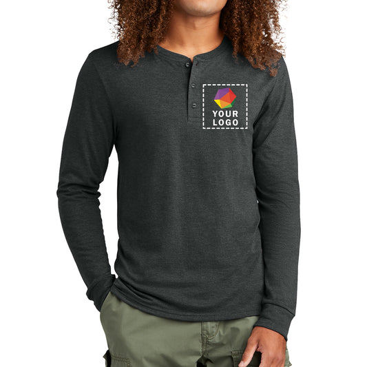 District® Perfect Tri® Long Sleeve Henley - DT145