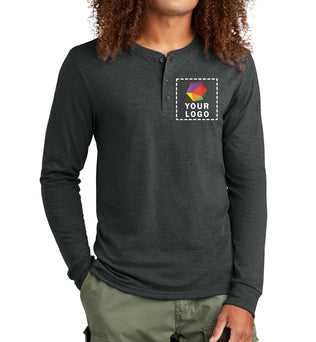 District® Perfect Tri® Long Sleeve Henley - DT145