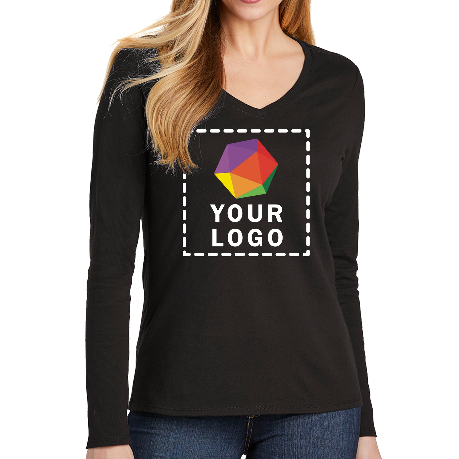 District ® Women’s Very Important Tee ® Long Sleeve V-Neck - DT6201