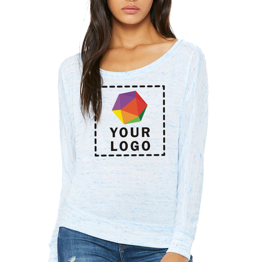 Bella + Canvas Ladies Flowy Long-Sleeve Off Shoulder T-Shirt - 8850