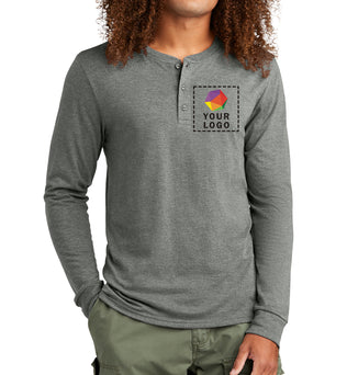 District® Perfect Tri® Long Sleeve Henley - DT145