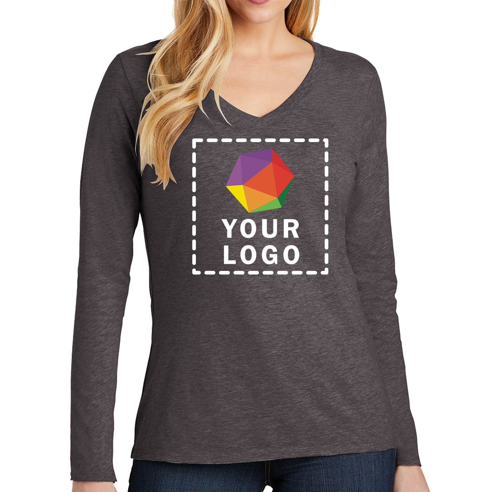 District ® Women’s Very Important Tee ® Long Sleeve V-Neck - DT6201