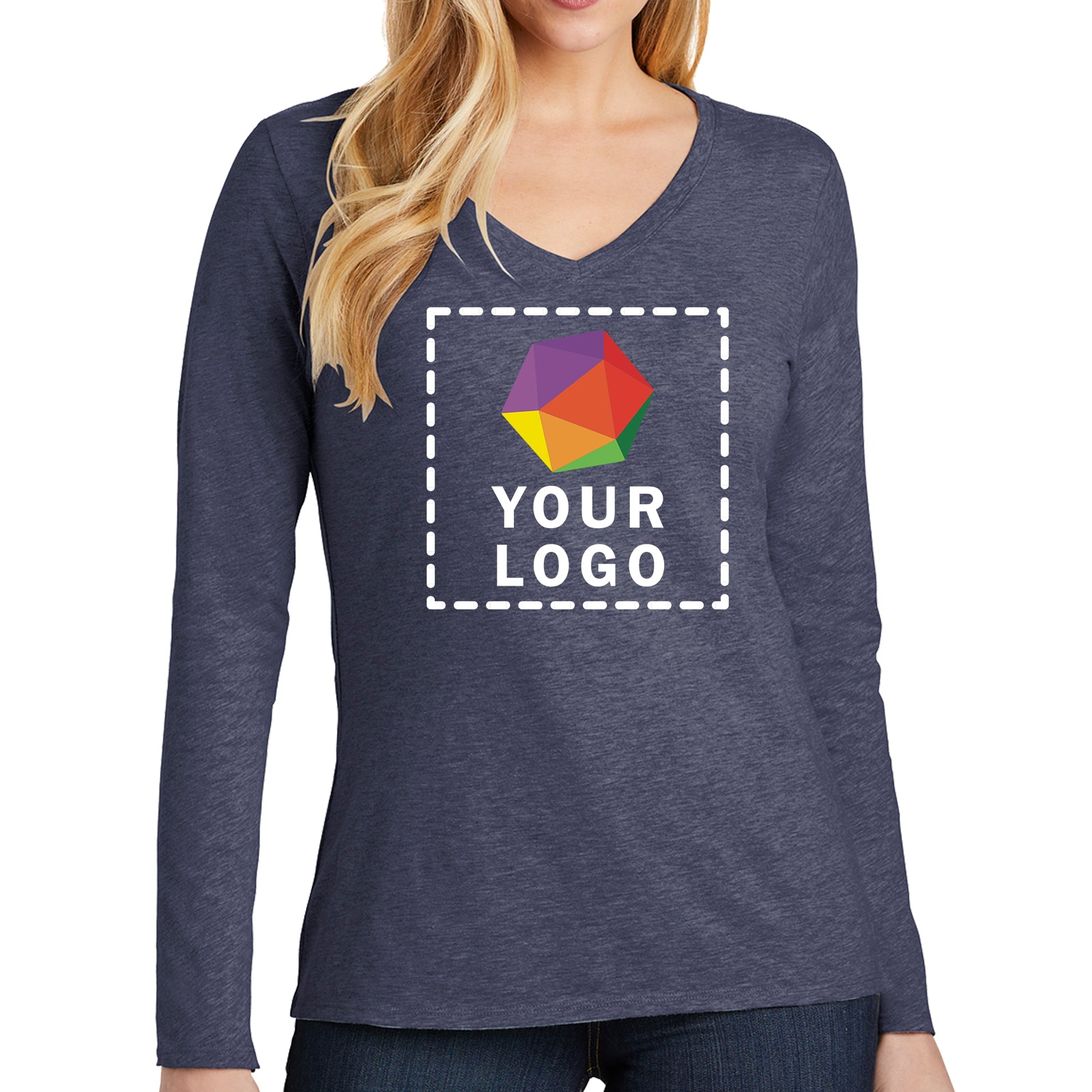 District ® Women’s Very Important Tee ® Long Sleeve V-Neck - DT6201