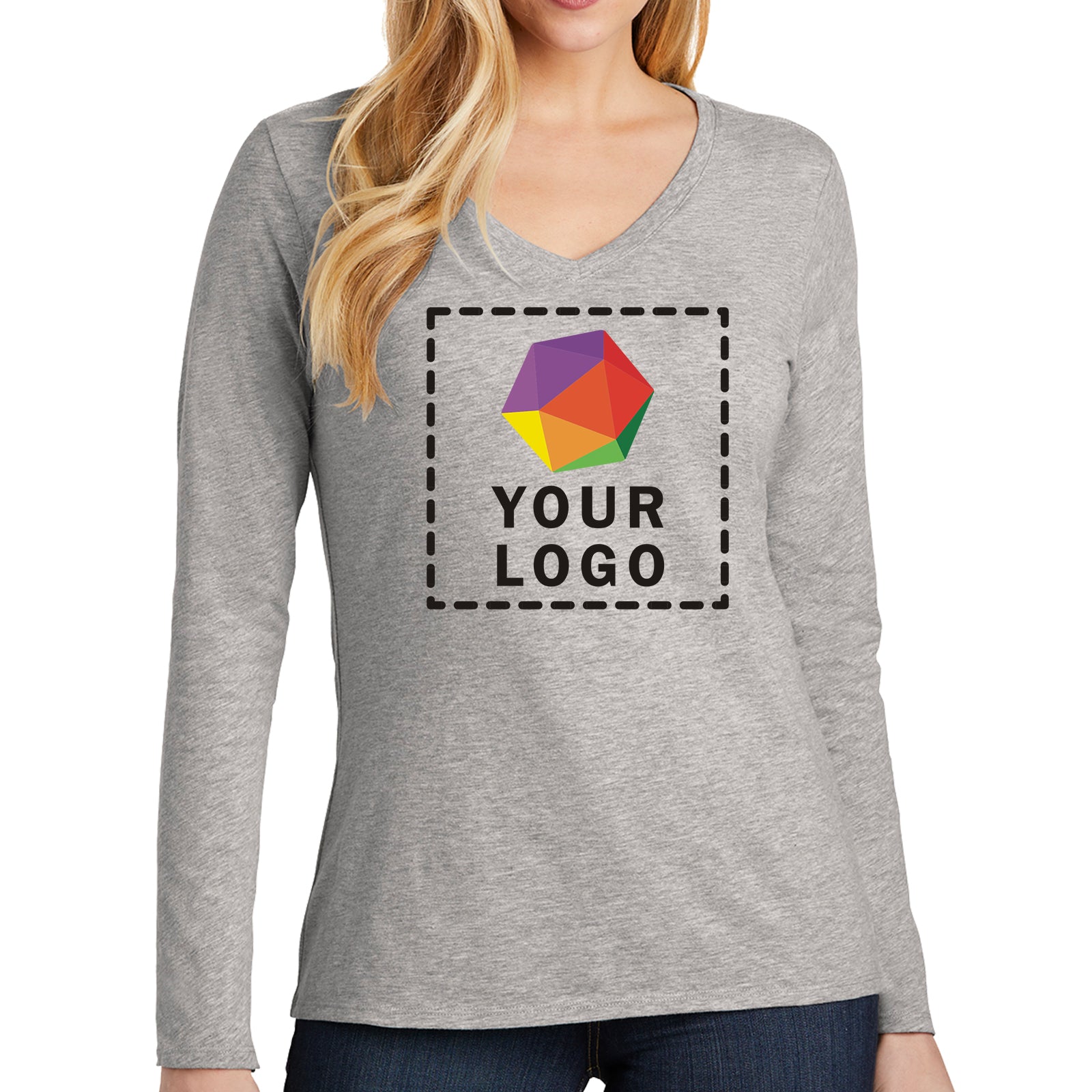 District ® Women’s Very Important Tee ® Long Sleeve V-Neck - DT6201