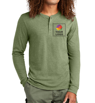 District® Perfect Tri® Long Sleeve Henley - DT145