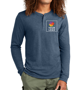 District® Perfect Tri® Long Sleeve Henley - DT145