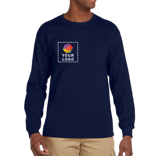 Gildan Adult Ultra Cotton® Long-Sleeve Pocket T-Shirt - G241