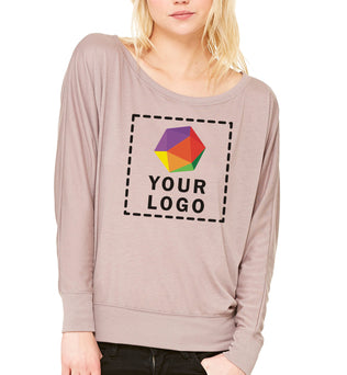 Bella + Canvas Ladies Flowy Long-Sleeve Off Shoulder T-Shirt - 8850