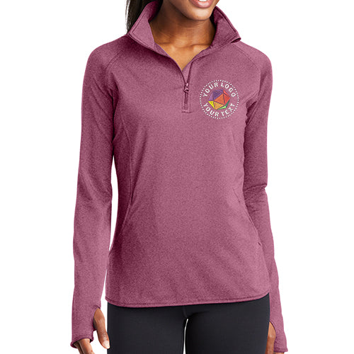 Sport-Tek® Women's Sport-Wick® Stretch 1/4-Zip Pullover - LST850