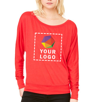 Bella + Canvas Ladies Flowy Long-Sleeve Off Shoulder T-Shirt - 8850