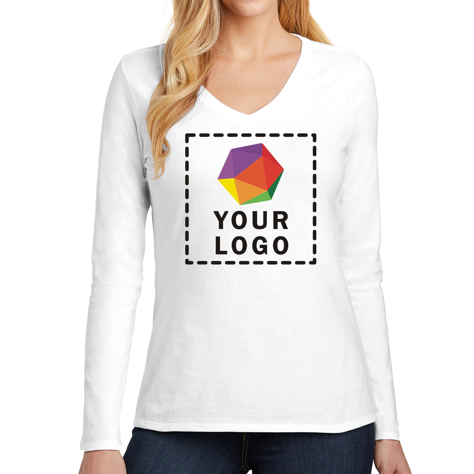 District ® Women’s Very Important Tee ® Long Sleeve V-Neck - DT6201