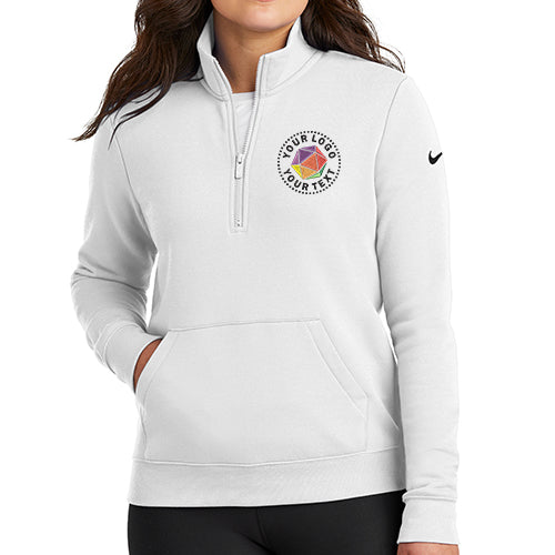 Nike Women's Club Fleece Sleeve Swoosh 1/2-Zip - NKDX6720